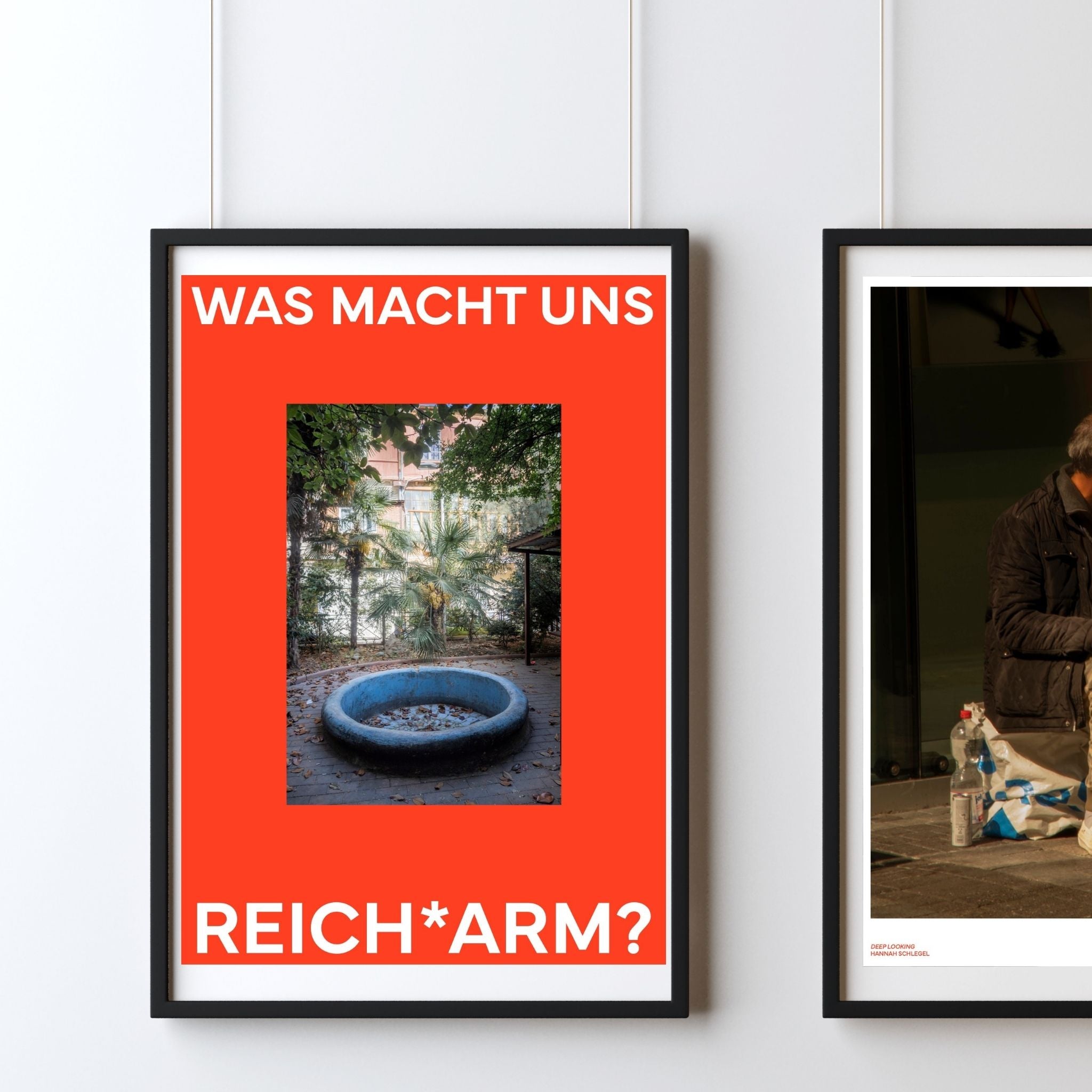 genügsamkeit ist natürlicher reichtum luxus künstliche armut Plakat-Ausstellung 