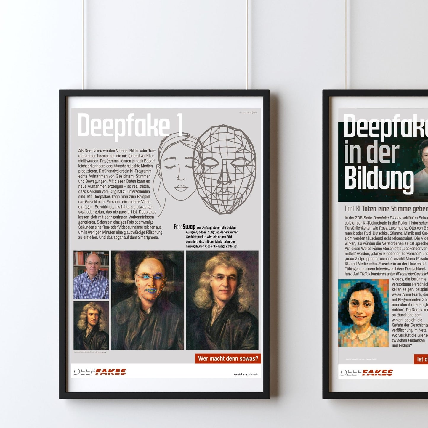 Plakat-Ausstellung "Deep Fakes"