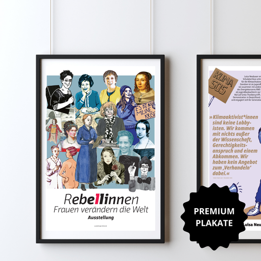 Plakat-Ausstellung "Rebellinnen"