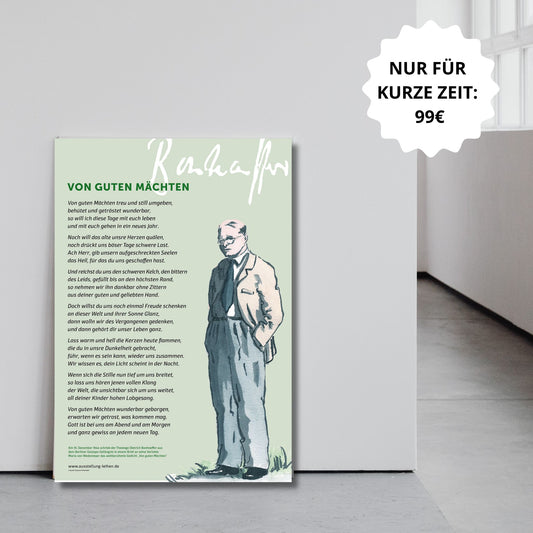 Tafel Dietrich Bonhoeffer "Von guten Mächten" DIN A2