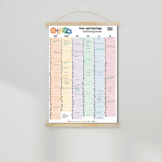 Poster Weltreligionenkalender 2026