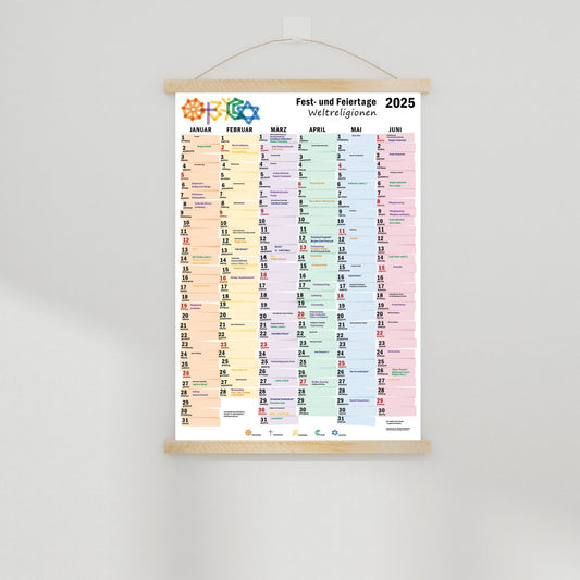 Poster Weltreligionenkalender 2025